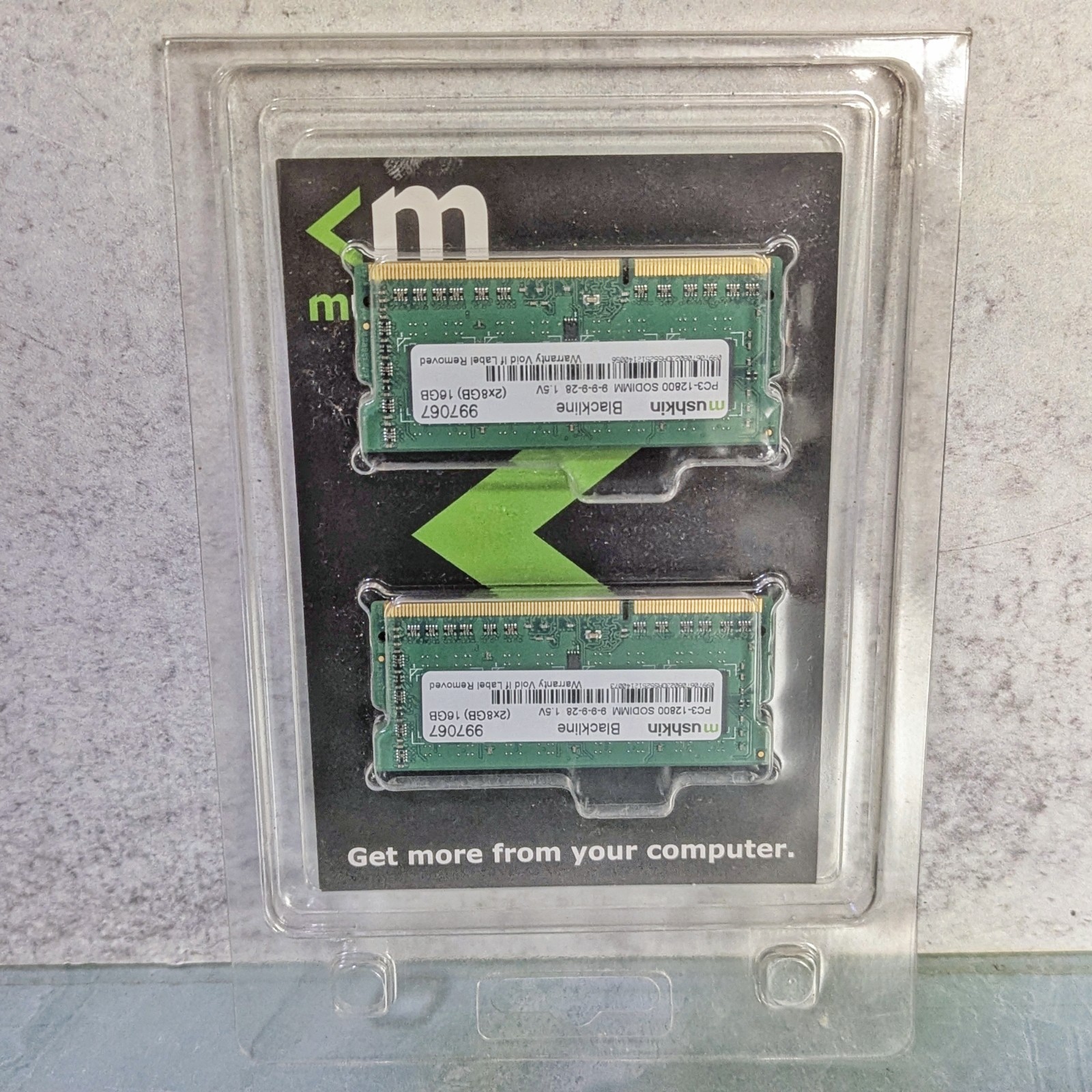 NEW 16GB 8GBx2 Notebook Laptop SODIMM Memory DDR3 RAM Mushkin Blackline 997067 