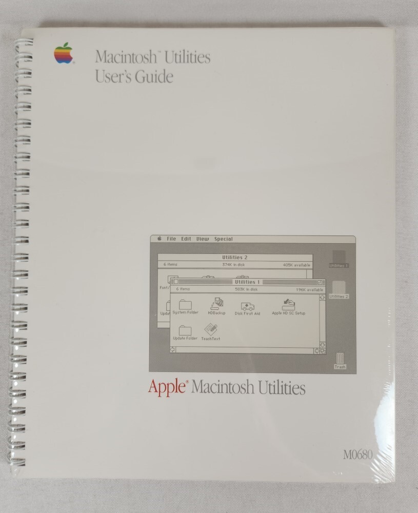 Apple Computer Macintosh Utilities User's Guide 1987 Manual M0680 Vintage *NEW*