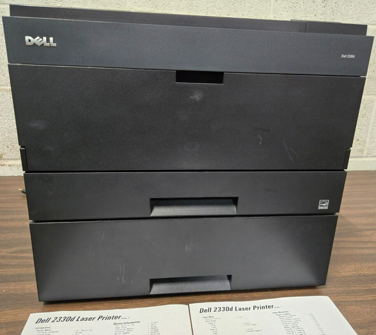 Dell 2330D Standard Workgroup Monochrome Network Laser Printer w/ Extra Tray