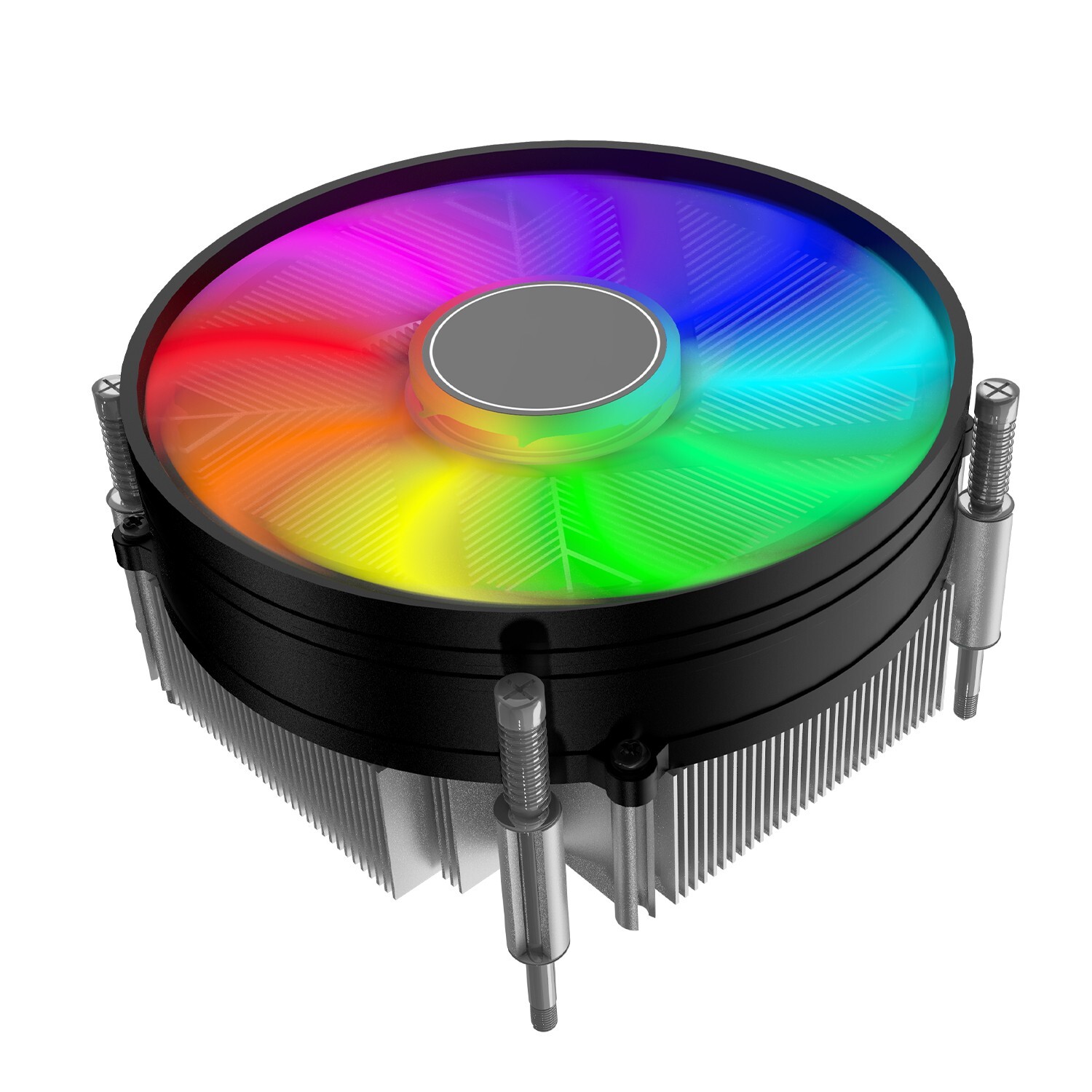 For Intel LGA - 80mm RGB CPU Cooler Fan with Heatsink