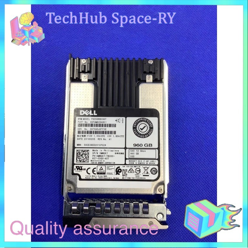 Dell 960GB SAS 12Gbps RI 2.5''Enterprise SSD MWGK7 0MWGK7 PX05SRB096Y New