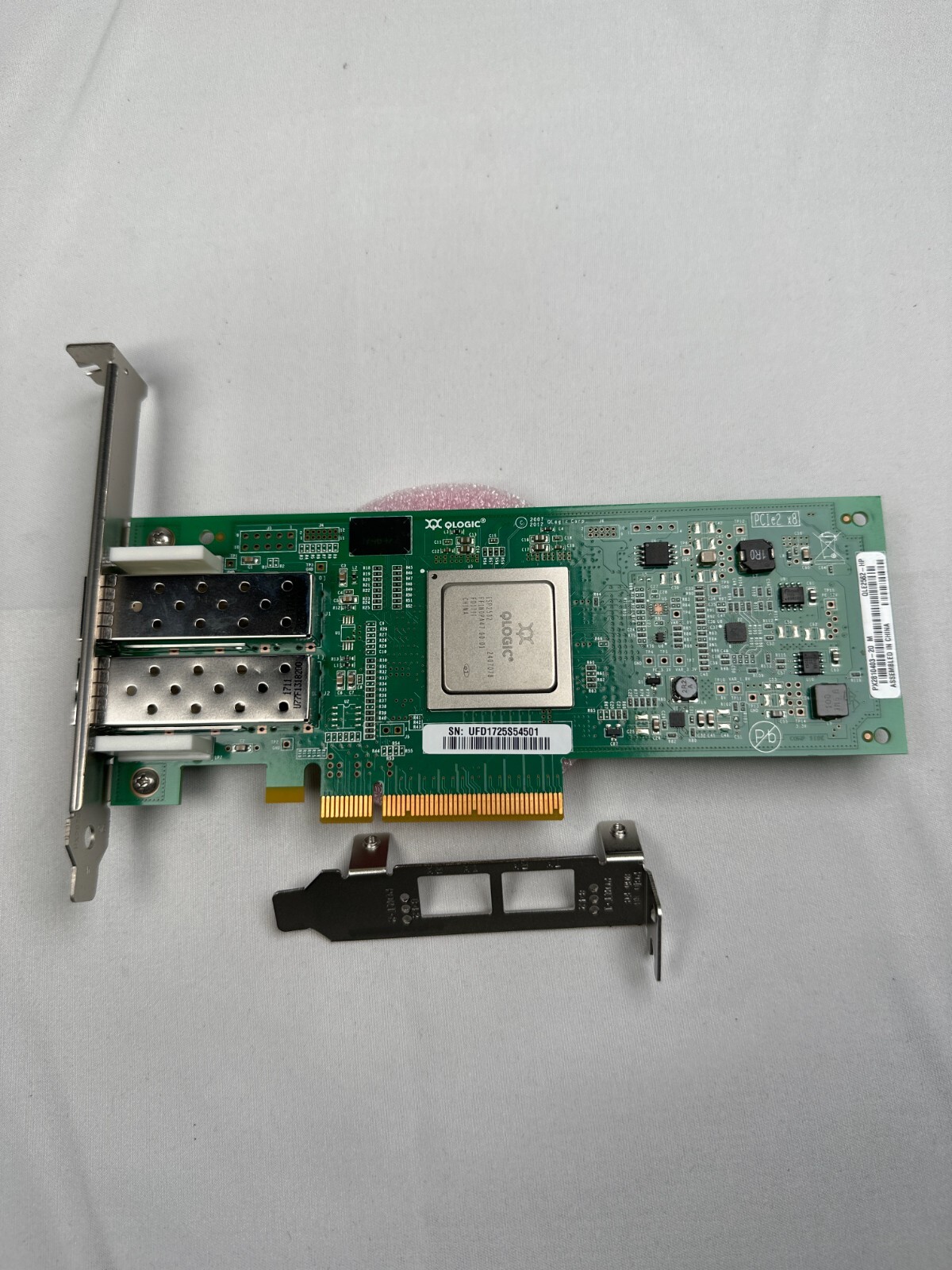 QLogic QLE2562-HP PX2810403-20M 8Gb Dual Port Fibre Channel PCIe Adapter w/ Full