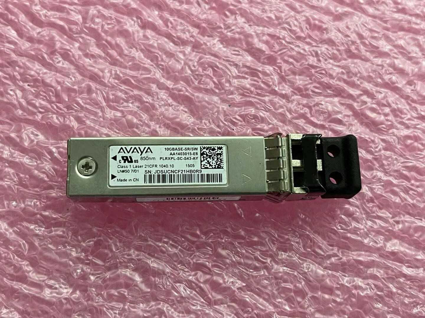 AVAYA  AA1403015-E6  SFP+ 10GBASE-SR/SW 850nm MMF LC  Genuine IPU3ADZFAA