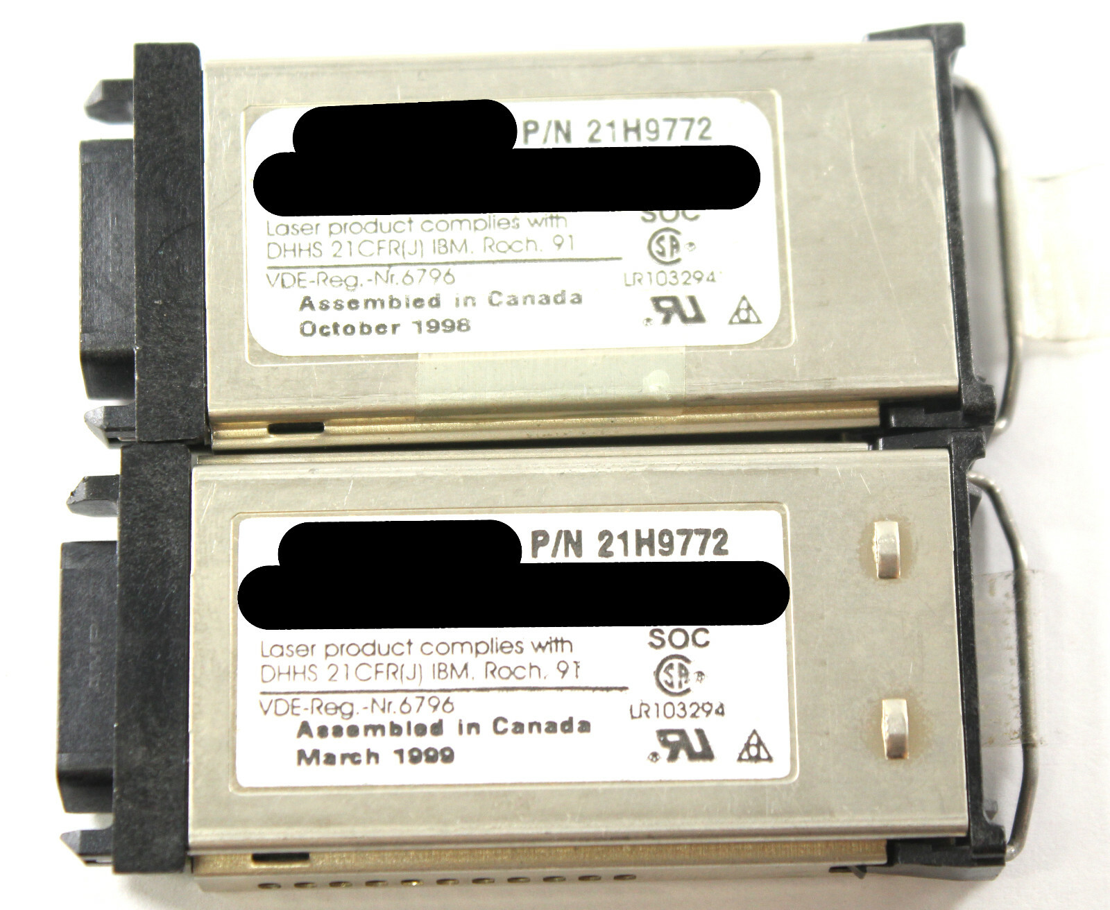 Lot of 2 IBM 21H9772 GBIC Serial Optical Shortwave Transceiver 21H9750