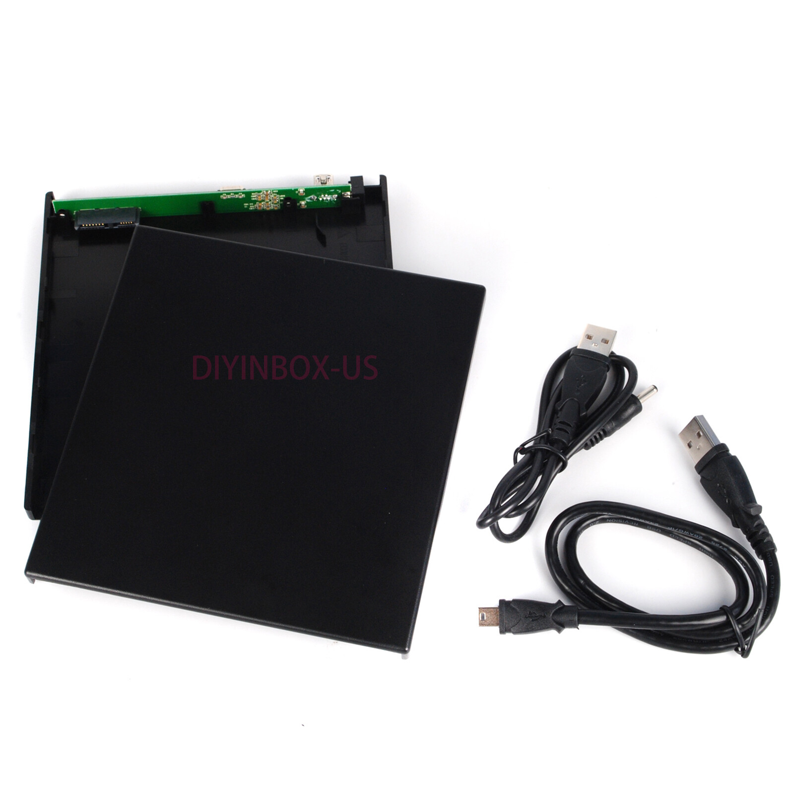 9.5mm External USB Case Enclosure For SATA Laptop Tray Load CD DVD Optical Drive