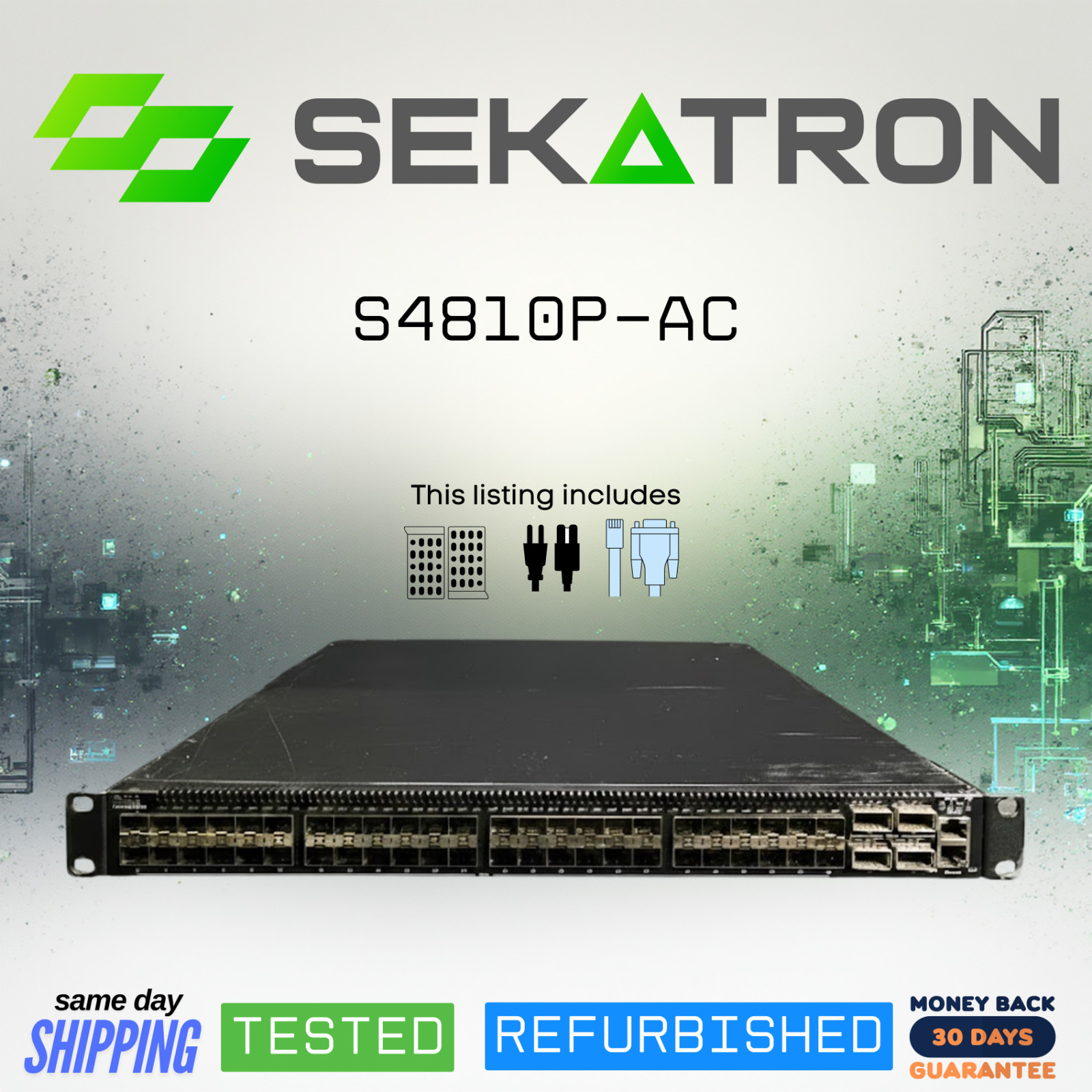 Dell Force10 S4810P-AC  48 Port SFP 10G 4 QSFP 40G 2x PSU -Same Day Shipping