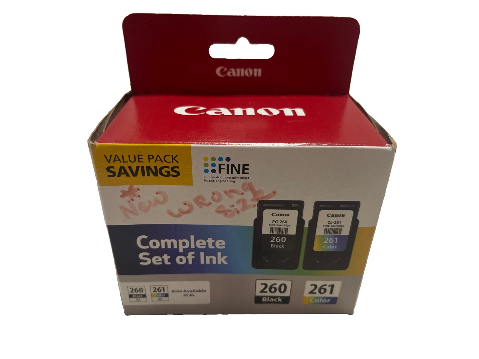 Canon 260/261 Black And Color Ink 1/each Cartridge