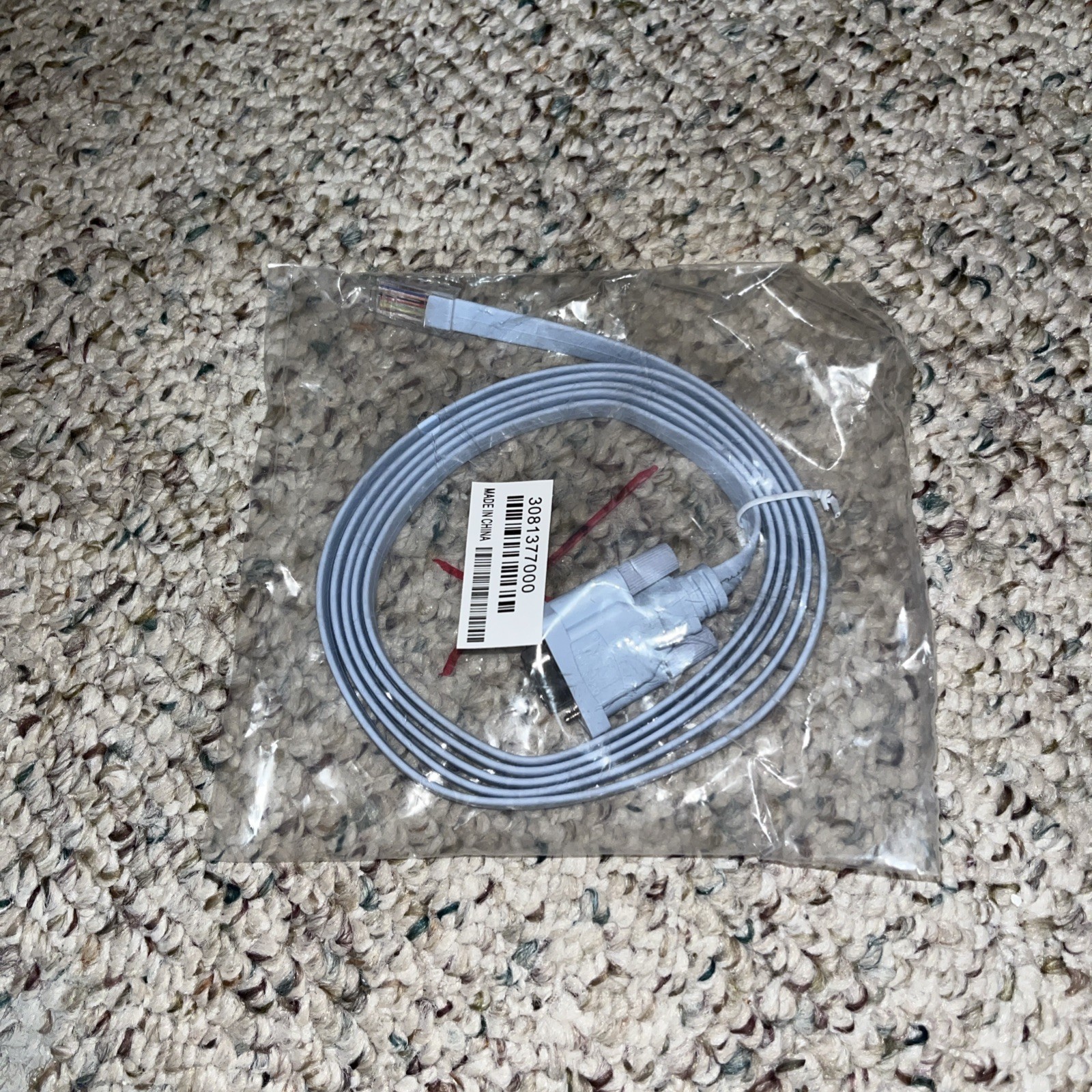 NEW Original Cisco Serial Console Cable 3081377000 Sky Blue DB9 to RJ45