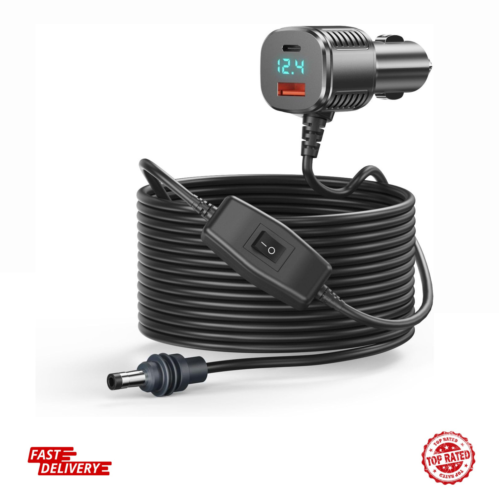 Starlink Mini Cable, 3 in 1 Starlink Mini Car Charger DC Power Cable+ Cigarette