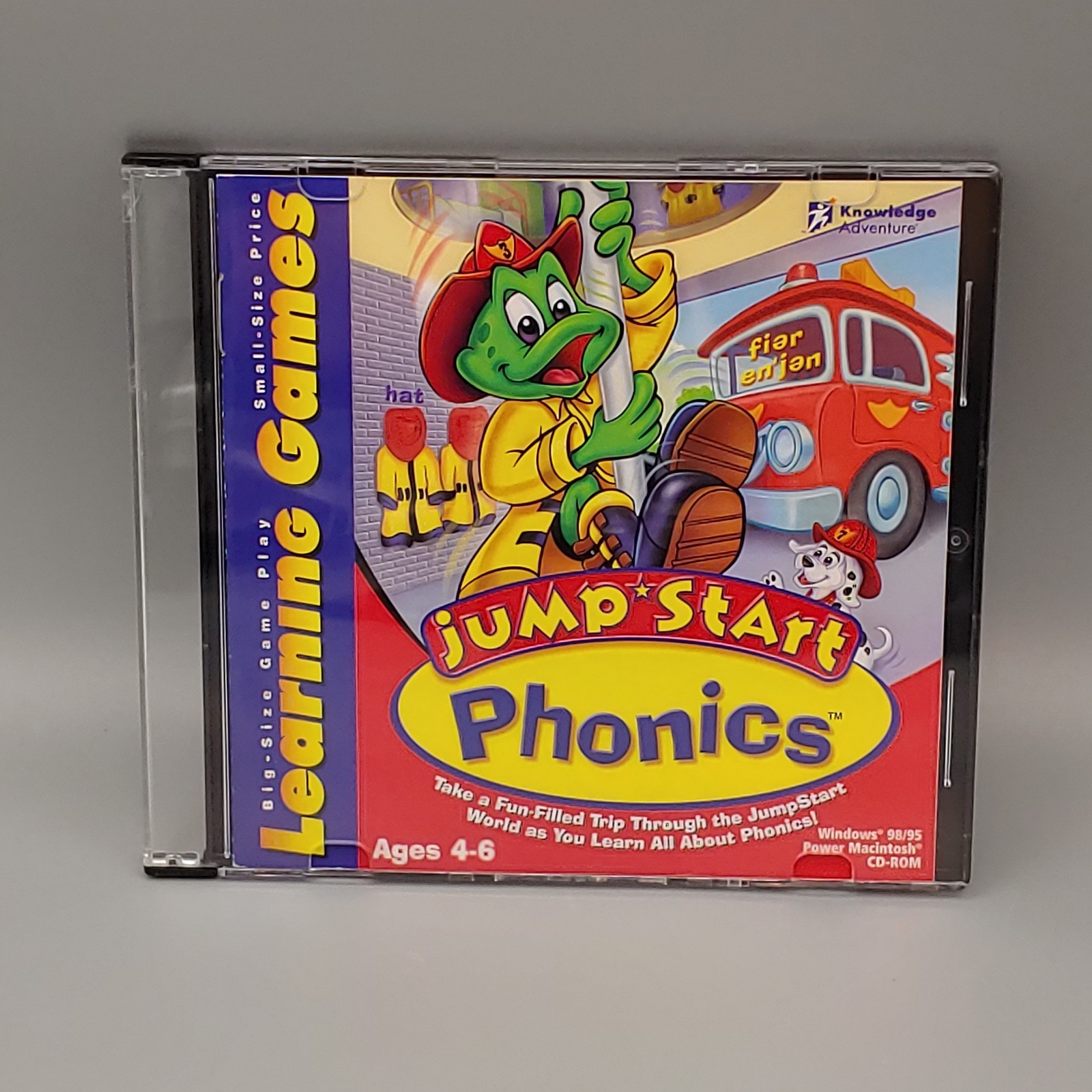 Jump Start Phonics CD-ROM Ages 4-6 PC/Mac 1999 Educational Games Homeschool Kids