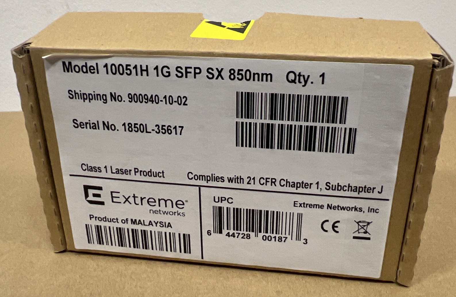 EXTREME NETWORKS 10051H 1000BASE-SX SFP 850nm - New