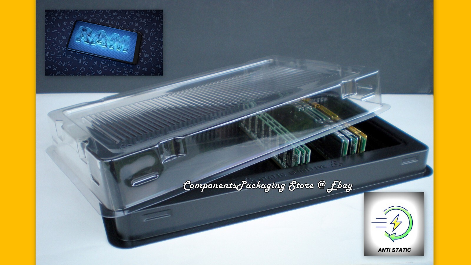 DDR RAM Memory Storage Case Box Tray for PC Server DIMM Modules 5 - fits 250 New