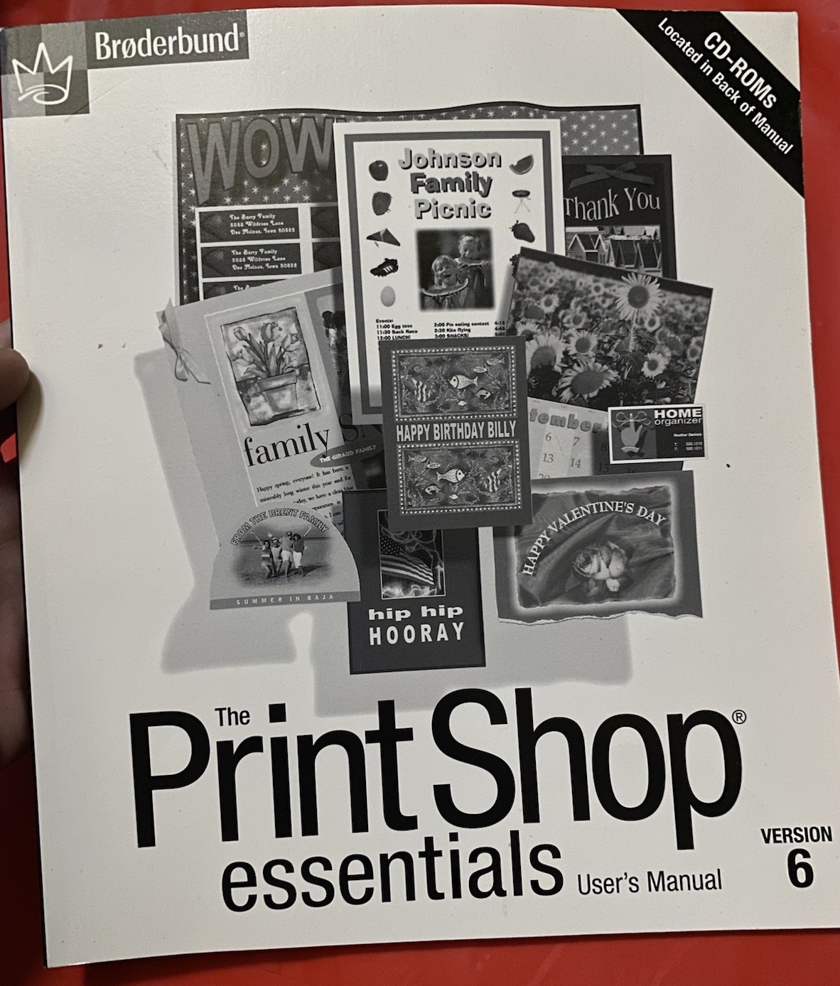 1998 Brøderbund The Print Shop Essentials Version 6 User's Manual~Vintage
