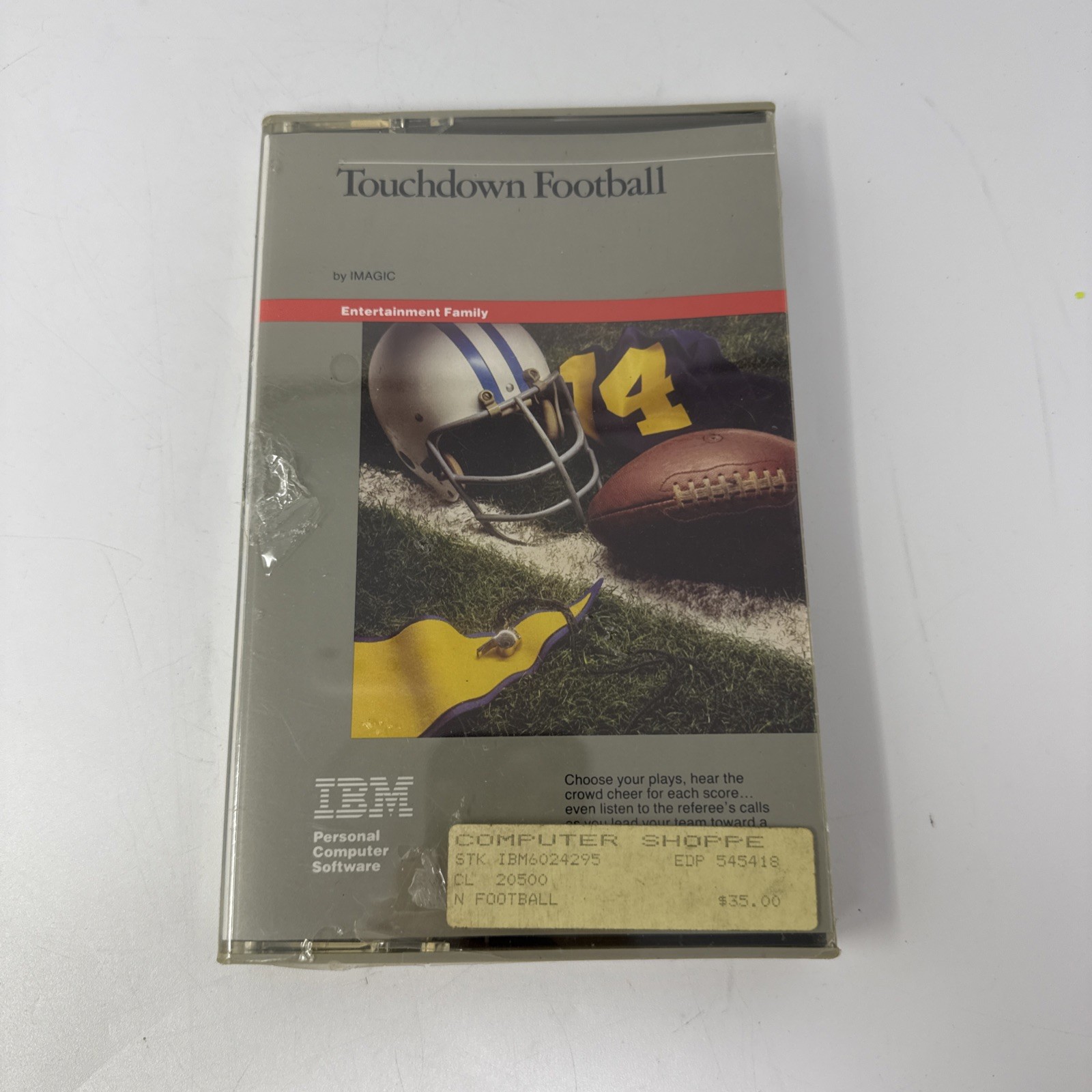 New Sealed Vintage 1983 IMAGIC Touchdown Football Game for IBM PC Diskette
