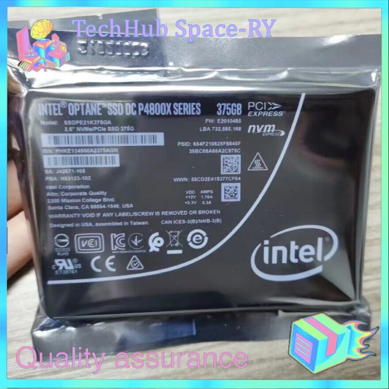 New INTEL Solid 375GB State P4800X U2 SSDPE21K375GA01 DWPD Origial Drive SSD