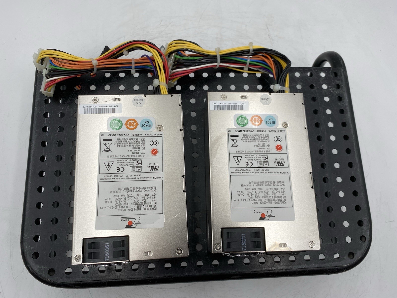 LOT OF 2 EMACS H1U-6200P 200W ATX Switching Power Supply