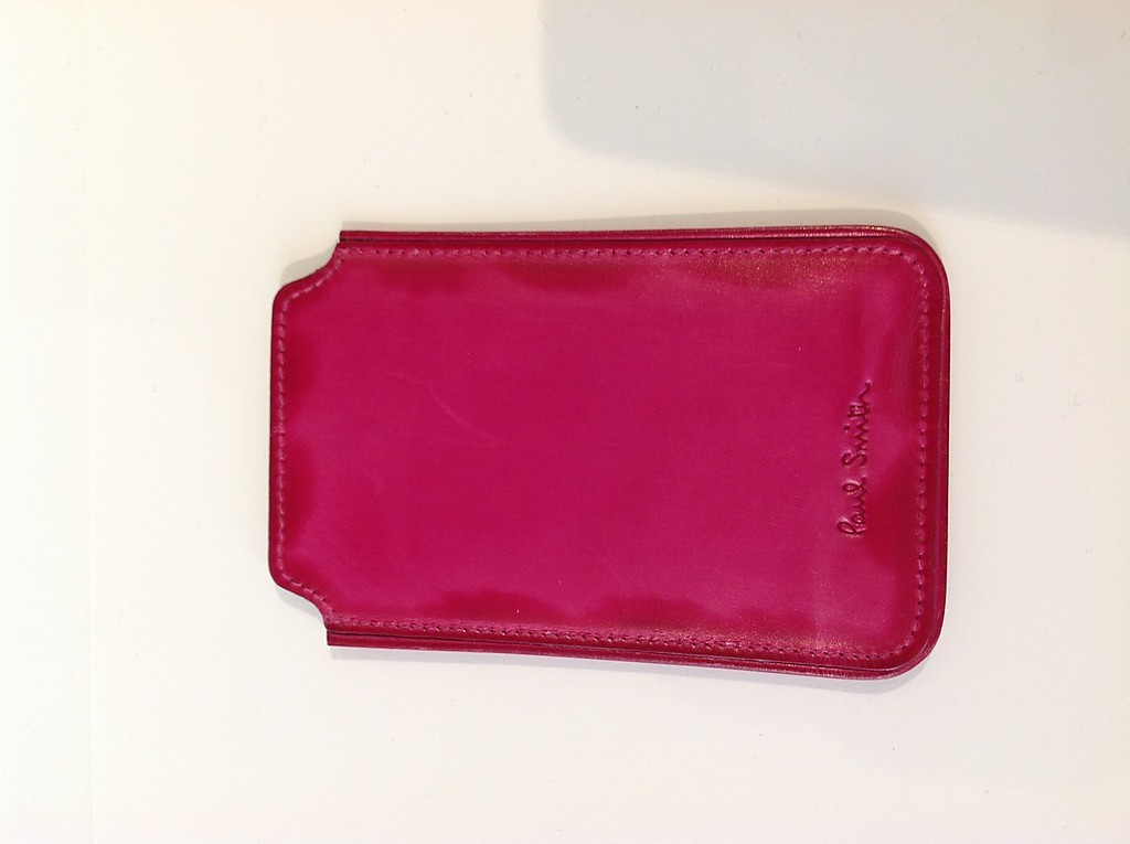 Paul Smith IPhone Case Burnished Leather Pink