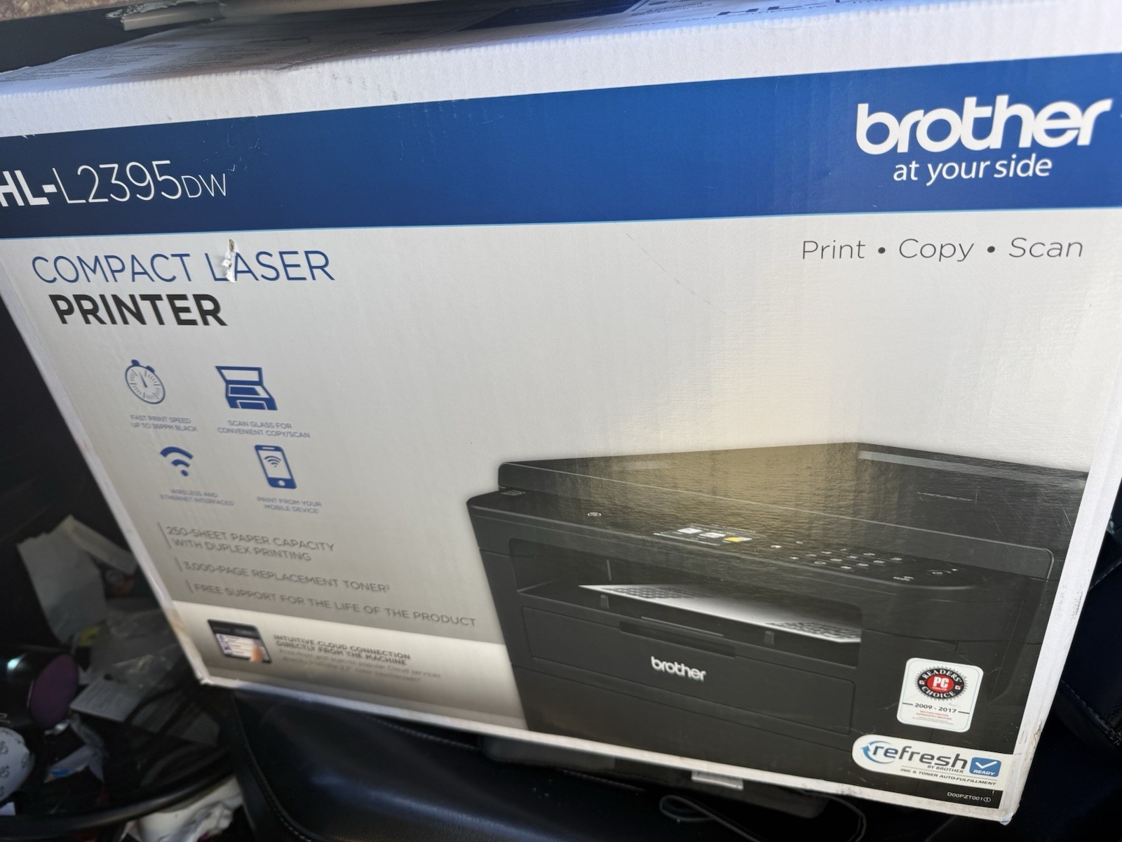 New Factory Sealed Brother HL-L2395DW Compact Monochrome Laser Printer