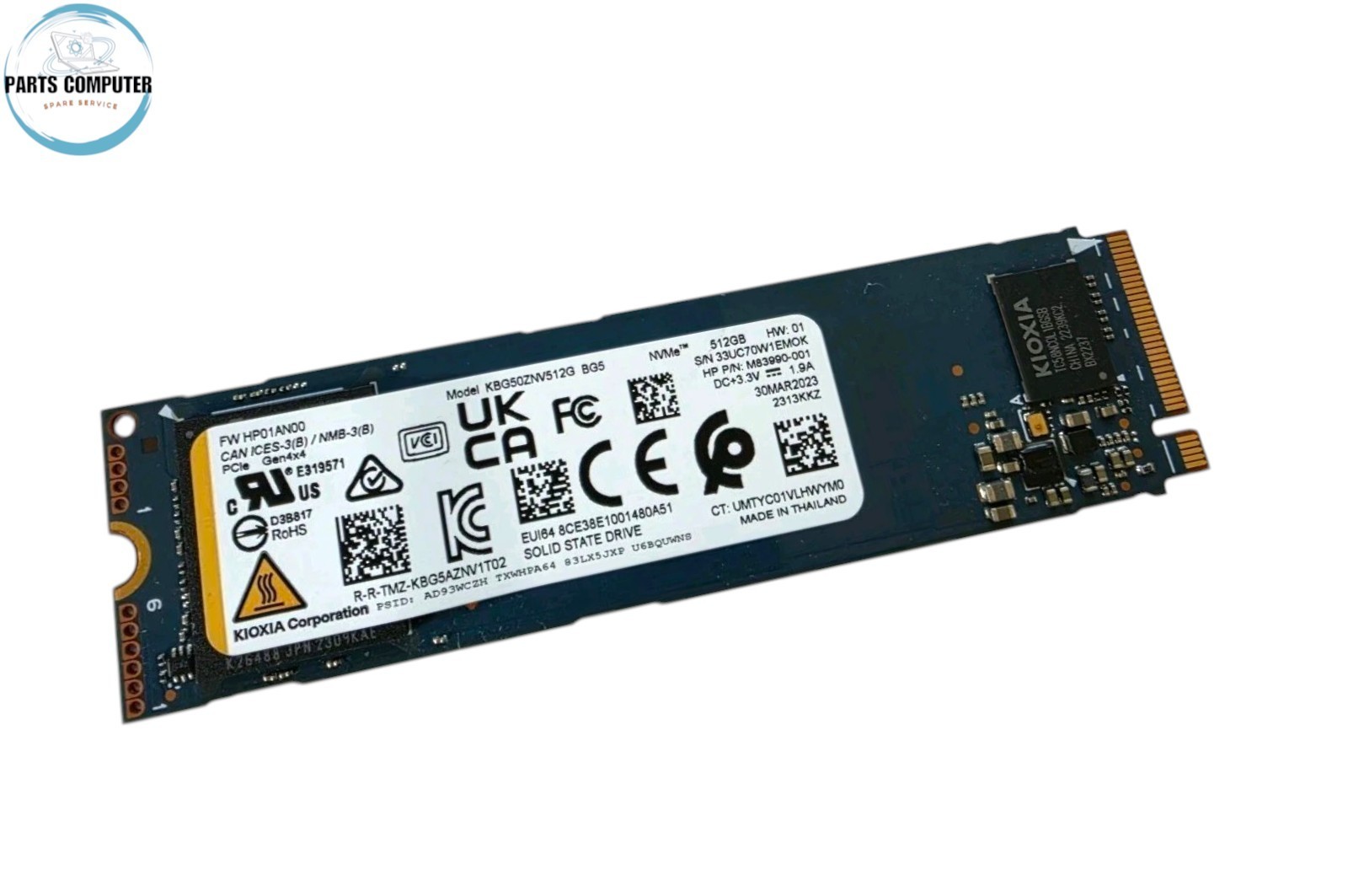 N45476-005 - 512GB, m.2, 2280, PCIE4X4, Kix, SSD Hard Drive KBG50ZNV512G