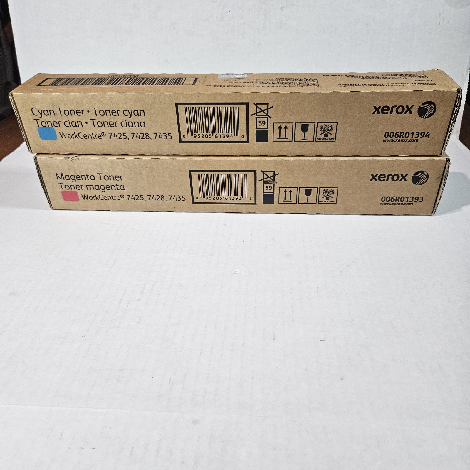 Genuine OEM Xerox Toner Set 006R01394 006R01393 Cyan & Magenta Sealed WorkCentre