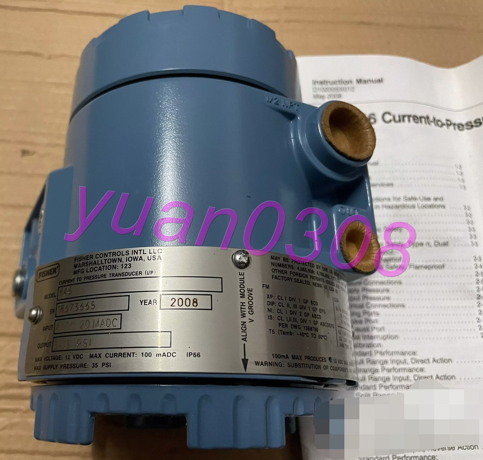 1PC new FISHER 846  Pressure converter Via DHL or FedEX