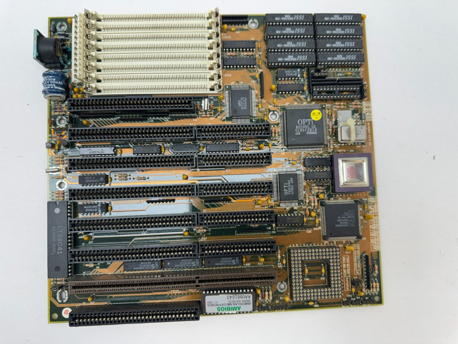 Vintage 386 VLB Motherboard AMD Am386DX-40 + IIT 3C87 FPU OPTi 495SX ISA Retro