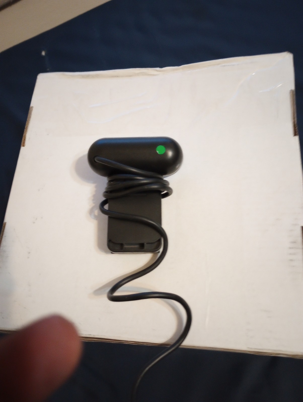 Black Lenovo Web Cam With The Clip On Attachment Chord Run Through USB ConnectPC