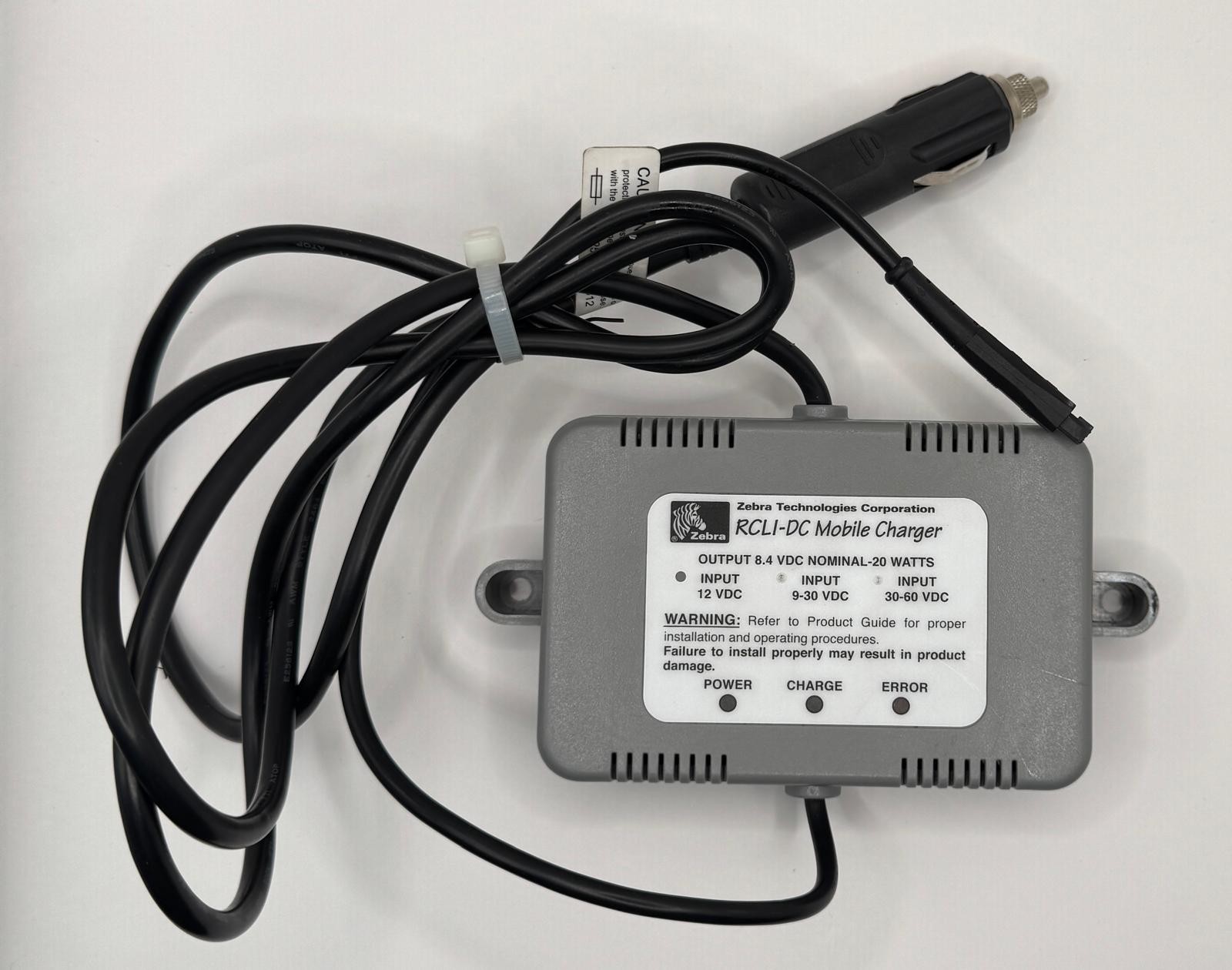 Zebra RCLI-DC Mobile Charger CC16614-G9 12V Car Adapter RW420 Used