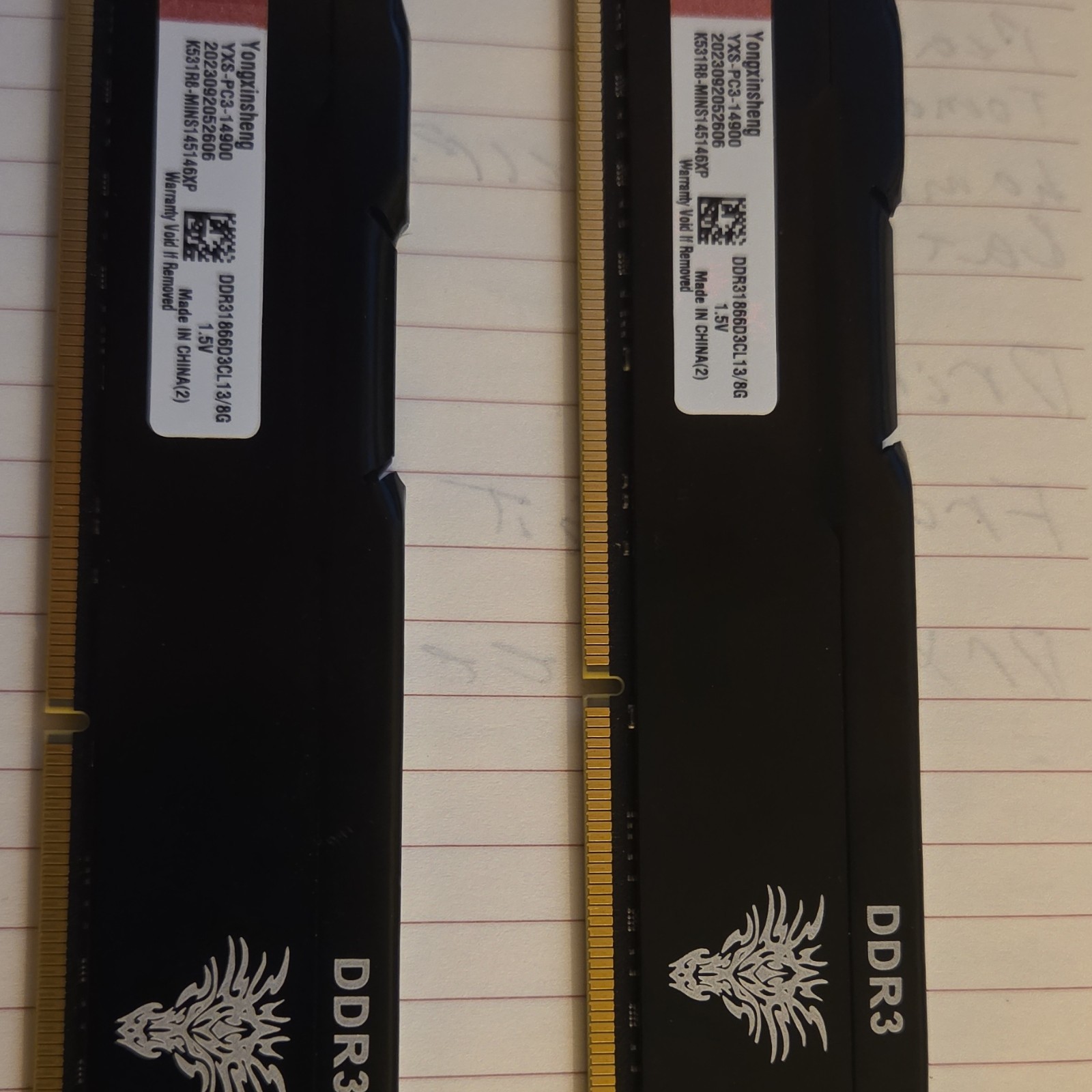 Yongxinsheng DDR3-1866 DIMM Desktop RAM 16GB (2x8GB) 240-Pin Memory Modules