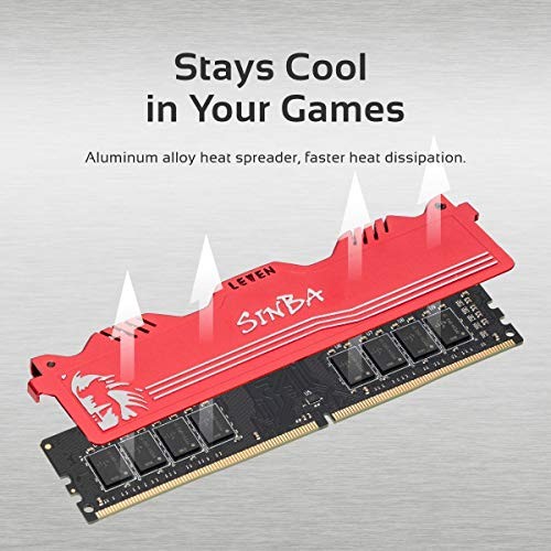 RED/SILVER - LEVEN SINBA 8GB (8GBX1) DDR4 3000MHZ PC4-24000 288-PIN U-DIMM CL16