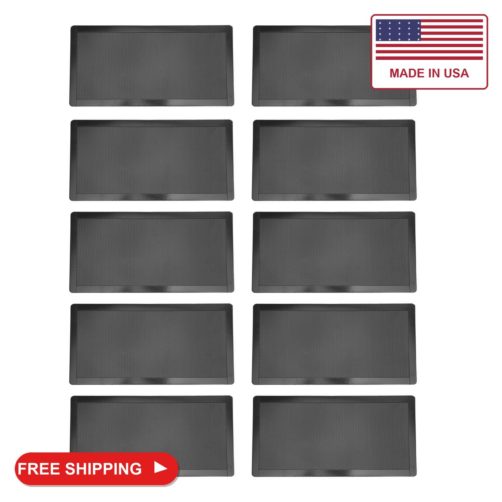 120x240mm Computer Case Fan Dust Filter, 10Pcs PC Fan Dust Mesh Filter PVC Mesh