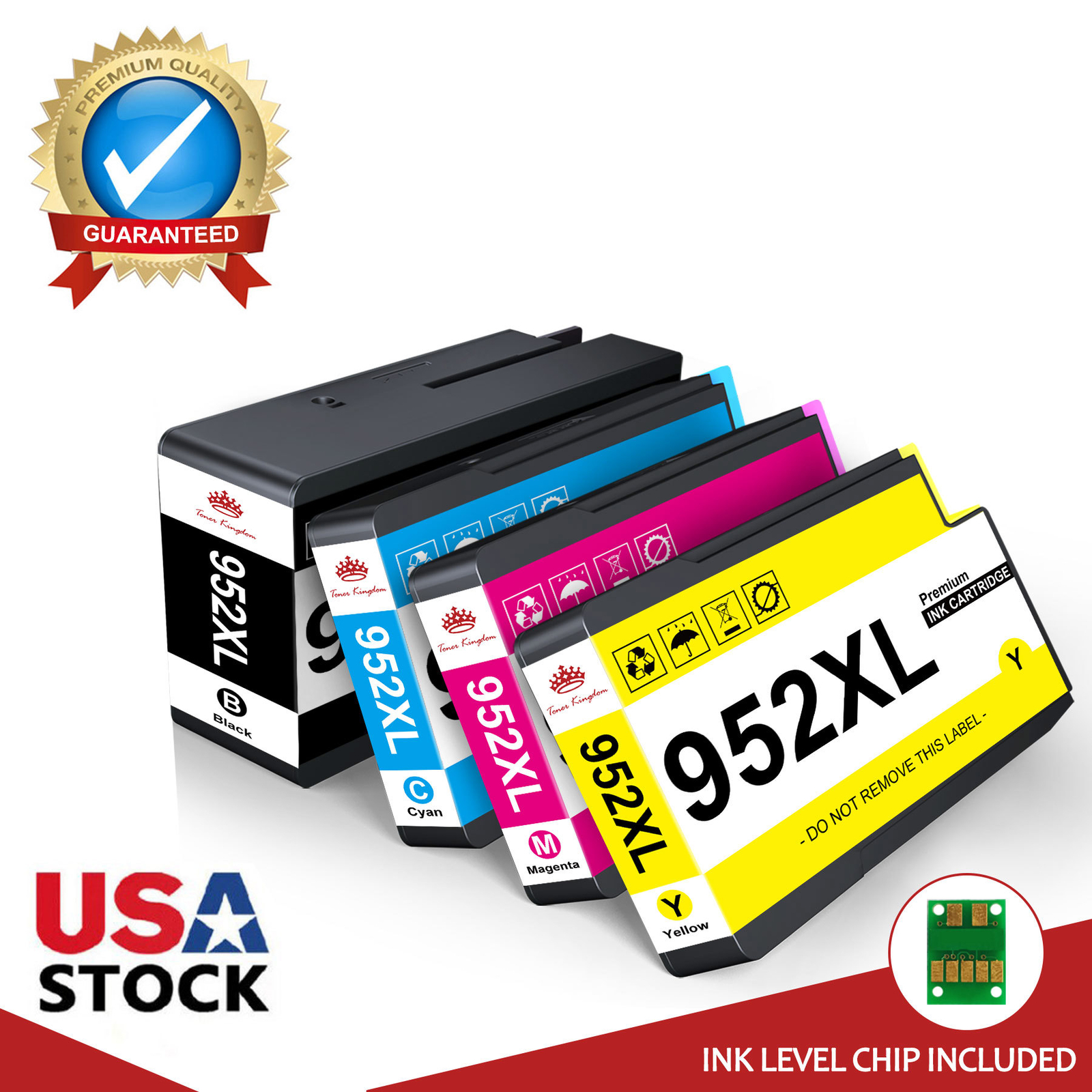 4x 952 XL Ink Cartridges for HP Officejet Pro 7720 8210 8710 8714 8715 8720 8725