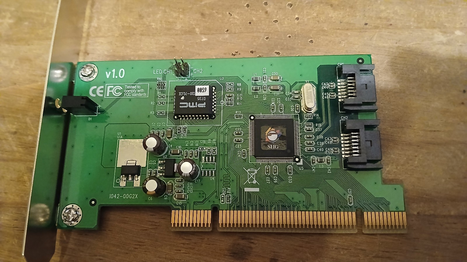 SIIG SATA II-150 PCI Card 2-Port Storage Controller Boxed SC-SA0012-S1 LP Bracke