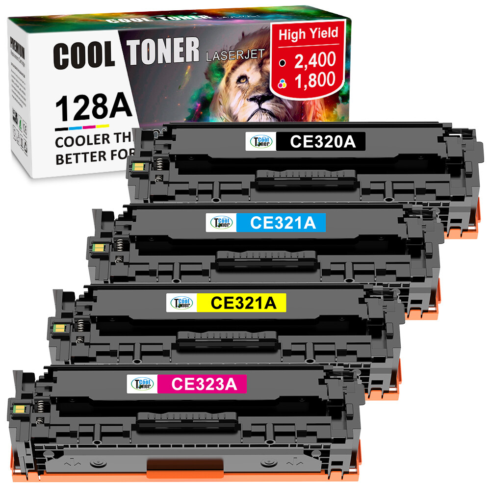 4x Compatible for HP 128A CE320A Toner LaserJet Pro Color MFP CM1415fnw CP1525nw