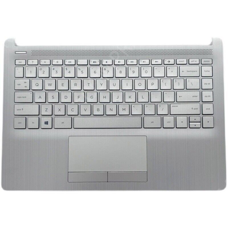 Top Palmrest Cover US Keyboard Touchpad For HP 14-cf 14-dk 14-df L48648-001