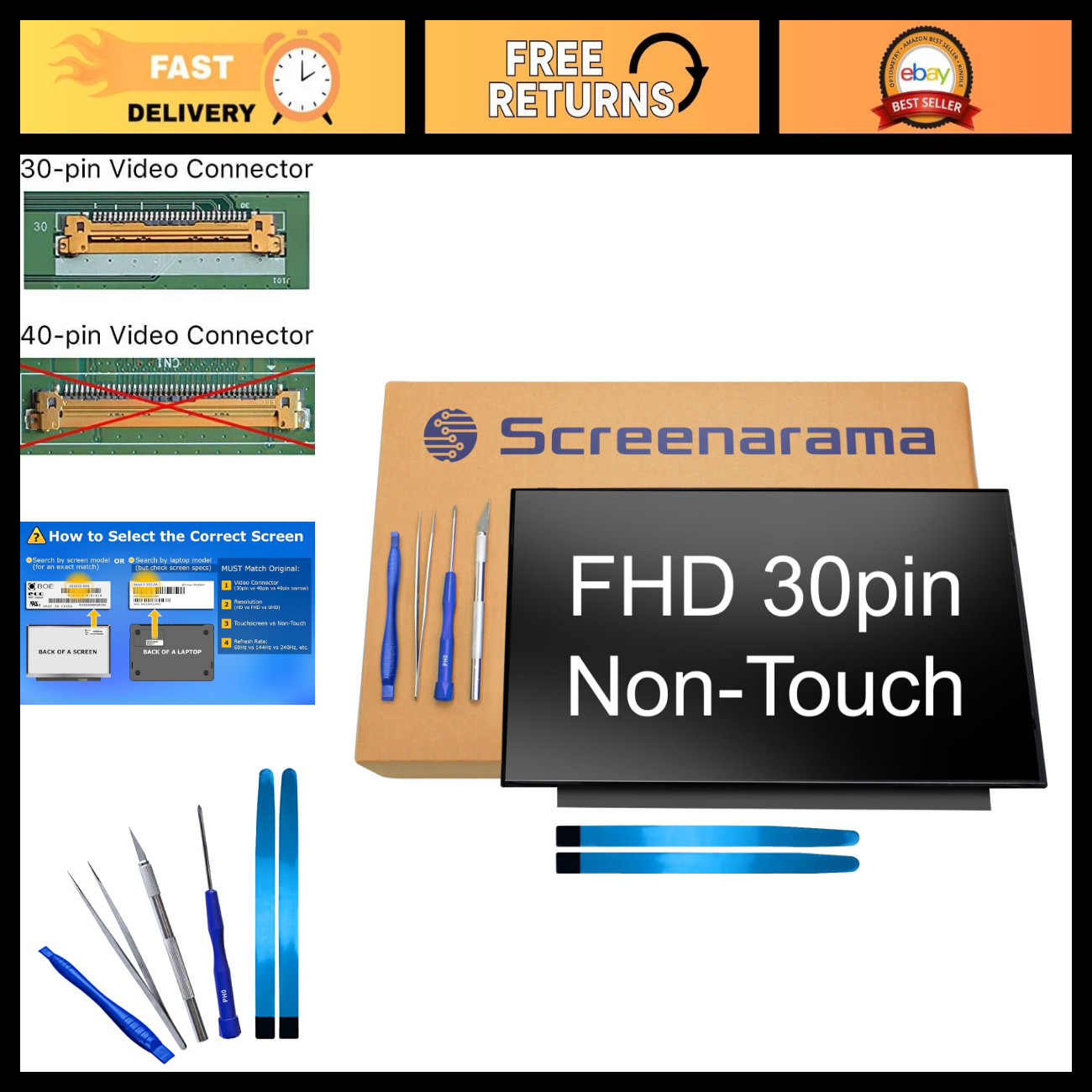 High-Quality Screen Replacement for Lenovo V15 G4 IRU - 15.6" LCD Display Panel