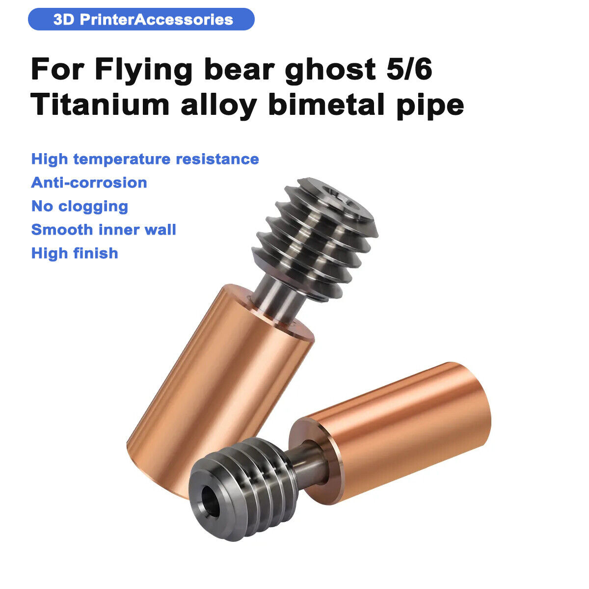 1.75mm Hot End Throat Heat Break Tube For Flying Bear Ghost 5/6 3D Printer lot