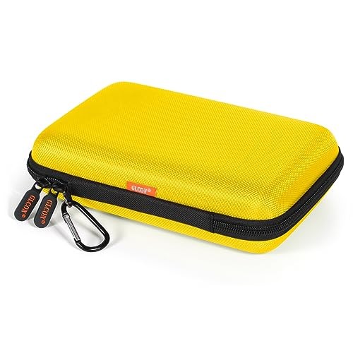 Hard Shell Electronic Organizer Carrying Case - Shockproof Large Bright Yellow