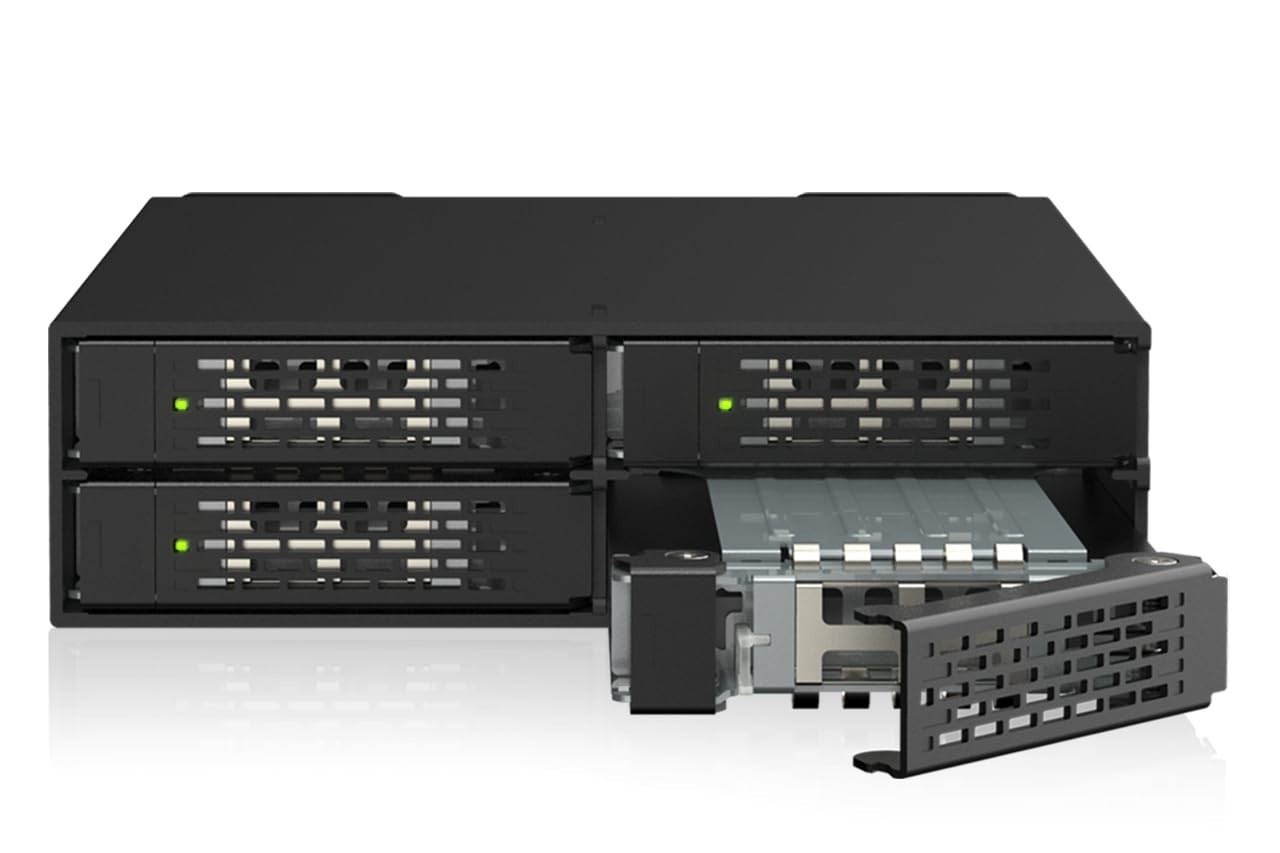 Icy Dock MB699V5PB ToughArmor 4-Bay PCIe 5.0 NVMe Rack Black