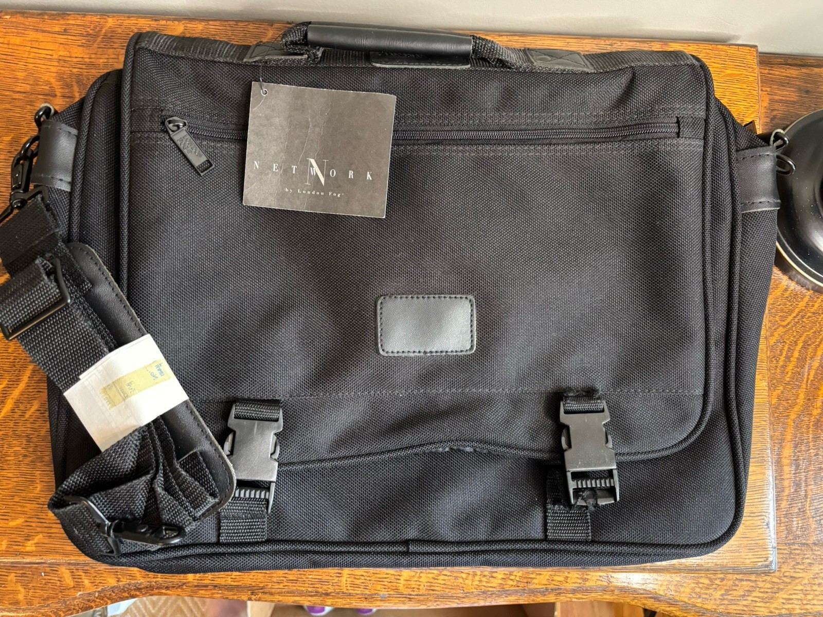 London Fog Black Laptop Briefcase Black NEW