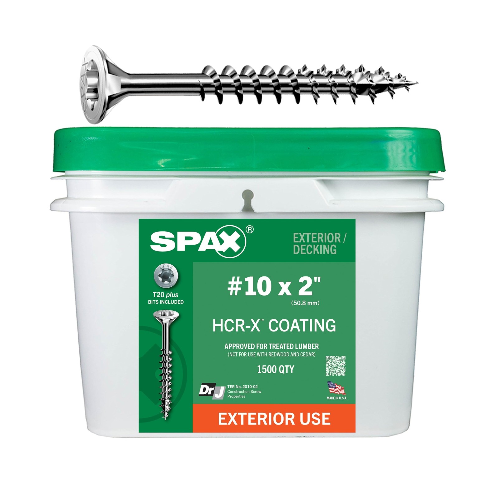 SPAX #10 x 2 Exterior Flat Head Deck Wood Screws Construction Torx T-Star Plu...