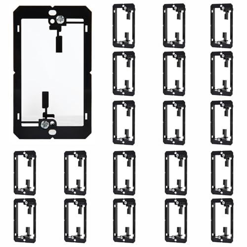 20 Pack Single Gang Low Voltage Mounting Bracket Wall Plate Cable Pass Throug...