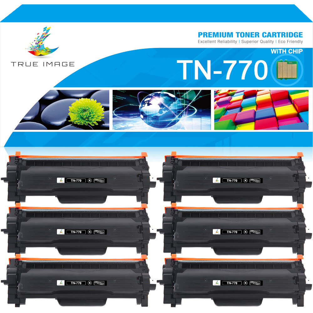 6PK TN-770 TN770 Toner Compatible With Brother MFC-L2750DW HL-L2370DW HL-L2370XL