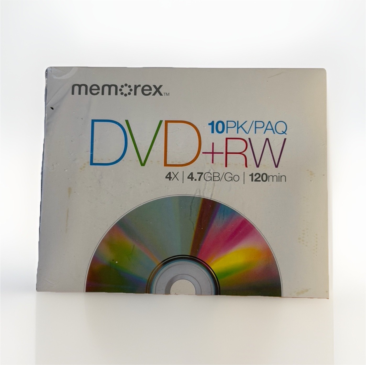 Memorex DVD+RW 10PK 4x 4.7GB 120min Recordable Rewritable w/ Jewel Cases