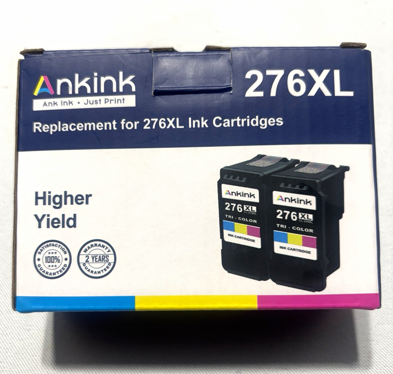 Ankink 276XL CL-276XL Tri-Color Compatible Ink Cartridge 2-Pack for Canon