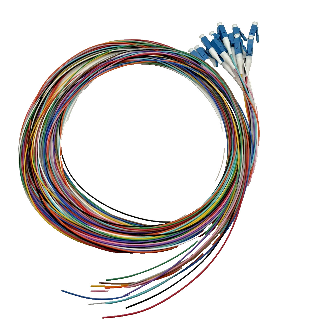 1 Pack 1 Point 3M LC UPC 12 Color 9 125 Singlemode Fiber Optic Pigtail Cord