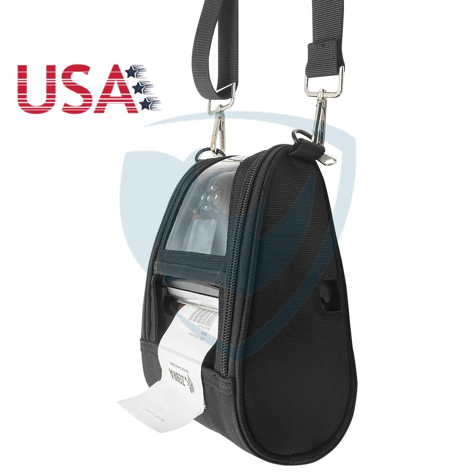 USA Soft Carrying Case Holster Shoulder Strap Belt Bag for Zebra ZQ630 QLN420