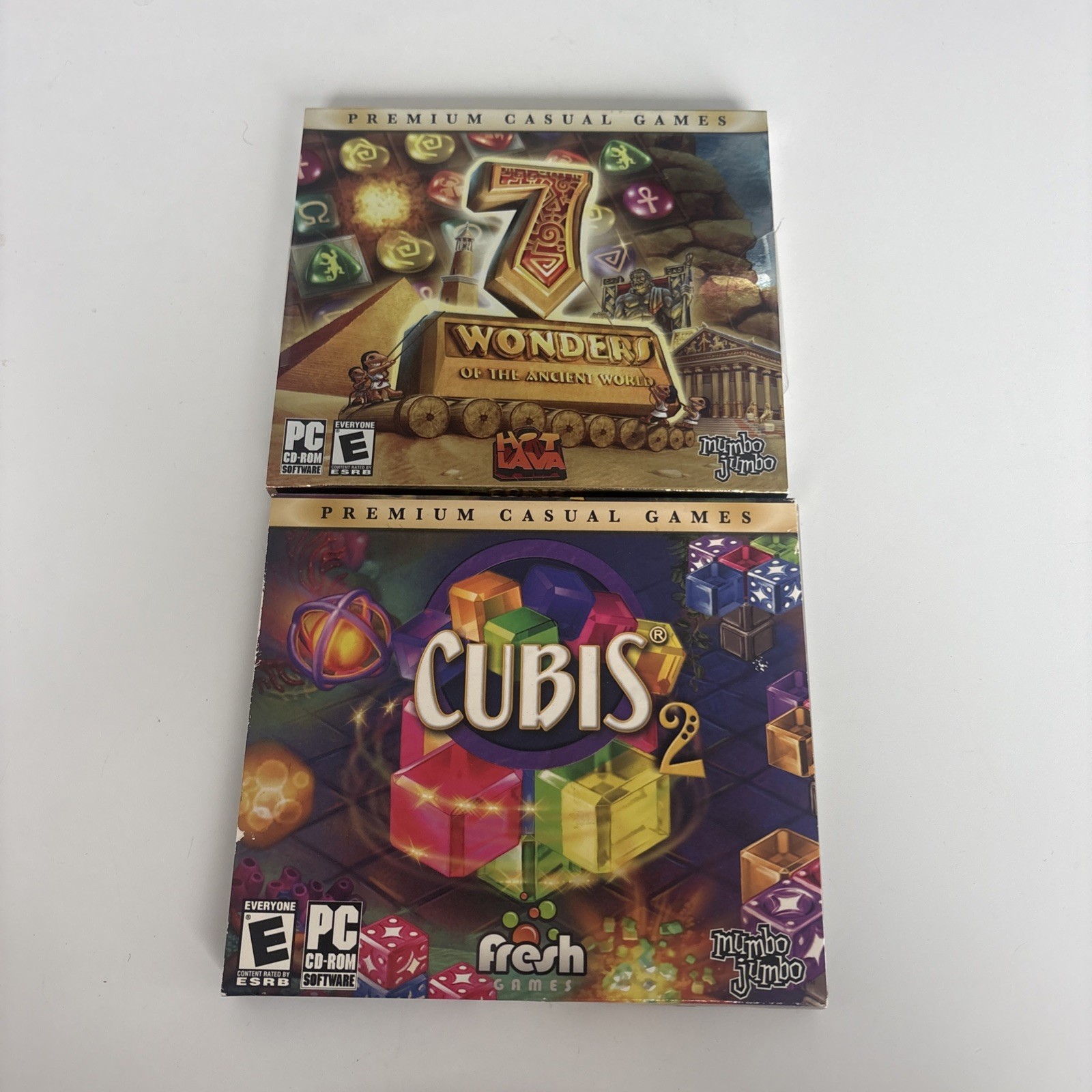 CUBIS 2 & 7 wonders of the ancient world sealed Pc cd game lot mumbo jumbo