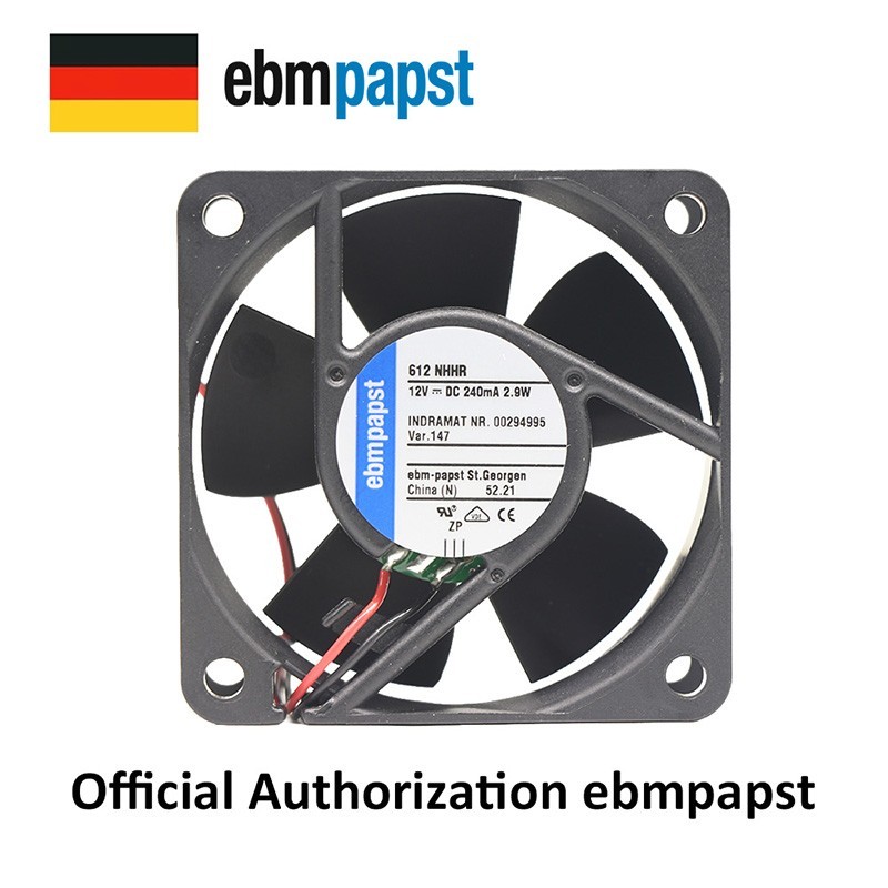 612NHHR Axial Fan 60*60*25mm 12VDC 2.9W High Air Volume Ebmpapst Case Fan
