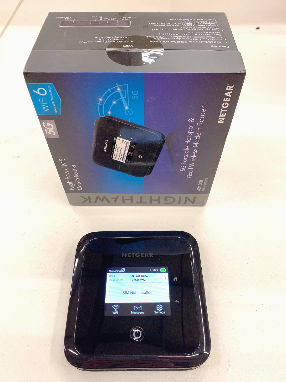 NETGEAR Nighthawk M5 5G WiFi 6 Mobile Router (MR5200-100NAS) Used